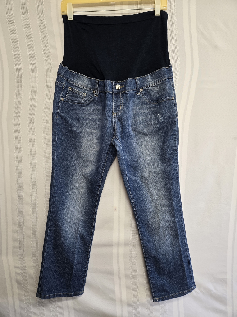 NEW RECRUIT Maternity Blue Denim Jeans with Stretch Waistband SIZE XL